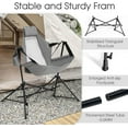 thumbnail image 6 of Villeston Hammock Camping Chair - Folding Portable Aluminum Alloy with Pillow Cup Holder for Outdoor Travel Gray, 6 of 7