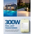 thumbnail image 2 of Transformador de luz para piscina DEWENWILS de 300 W, 120 V AC a 12 V/13 V/14 V, 2 of 7