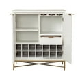 thumbnail image 5 of Honeycomb Design 2 Door Bar Cabinet with Metal Legs, White- Saltoro Sherpi, 5 of 5