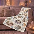 thumbnail image 6 of Whimsical Cat Cottage Watercolor Art, Peaceful Pet Portrait Pattern, Warm Flannel Blanket for Living Room and Bedroom, Cat Lovers Just Because Gift, Pet Lover Home Decor, 6 of 9