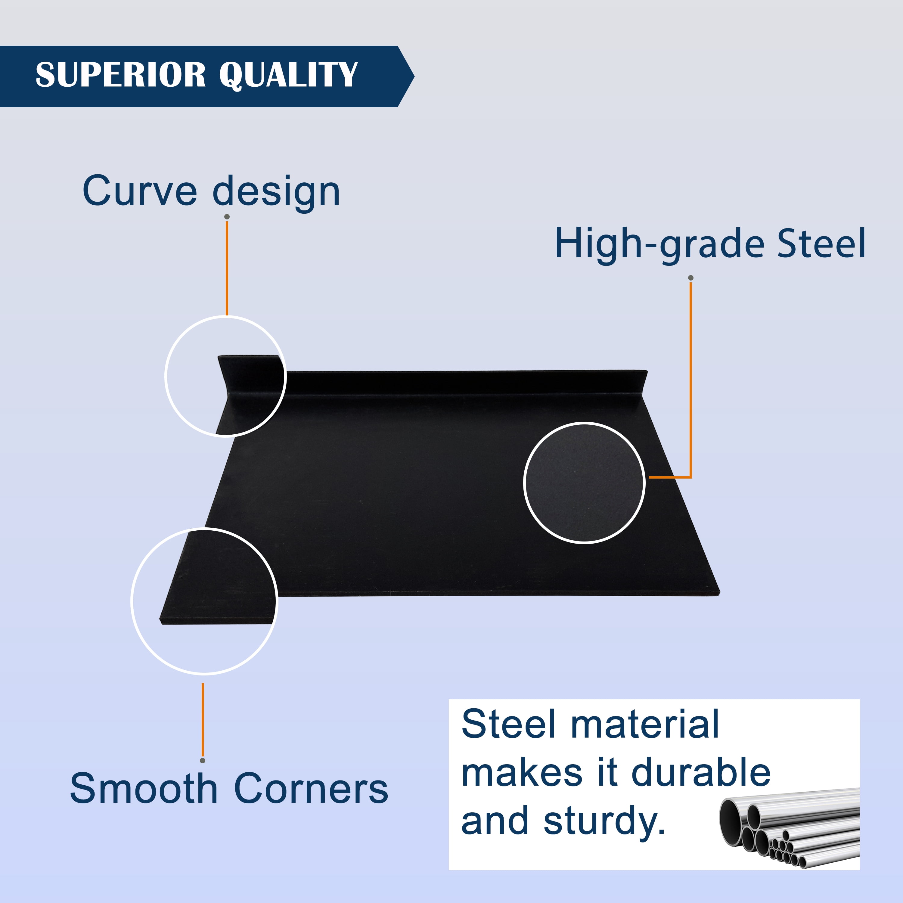 FEBTECH- Flat Top Grill - Carbon Steel Griddle Pan/Plate- Griddle Flat Pan for Grill Stove Cooking