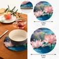thumbnail image 3 of SKYSONIC Lotus Pond Blooming Pot Holders Trivets, 2 Pcs Heat Resistant Trivets,Waterlily Flower Cotton Thread Weave Mats for Hot Pads Pans Pot Bowl Teapot for Kitchen Decor, 3 of 7