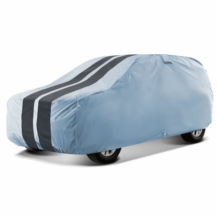 iCarCover Waterproof Custom Fit Premium Car Cover for 1955-1975 Jeep CJ-6 (Gray / Black)