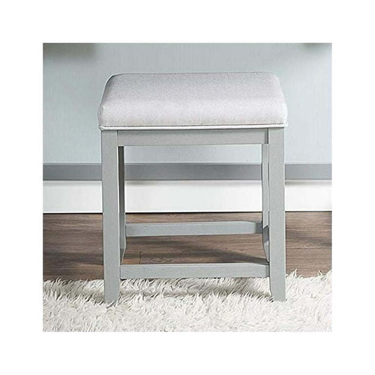 grey dressing table bench CHARMAID Vanity Stools 2 Pack