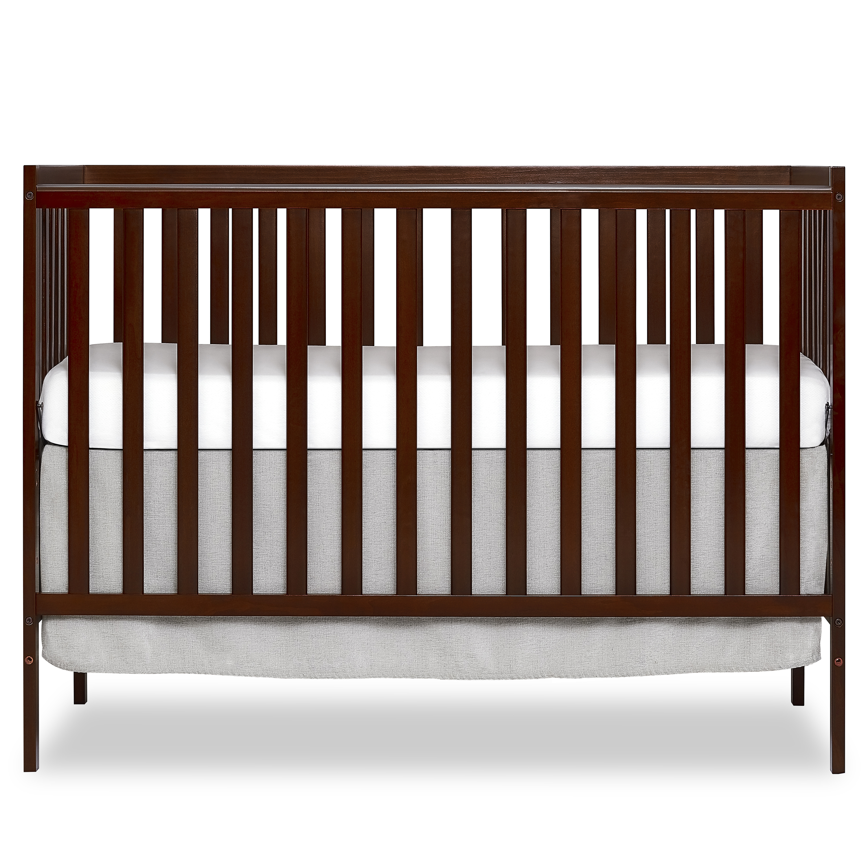 Nursery Essentials Bundle of Dream On Me Synergy 5 in 1 Convertible Crib, Dream On Me Emily Changing Table, with a Dream On Me Twilight 5” 88 Coil Inner Spring Crib And Toddler Mattress In Espresso