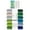 Blue green system, variant on 12 Varied Sewing Thread Spools With Wood Bobbins Strong Polyester for Home Tailoring