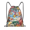 thumbnail image 1 of Pofeuu Pokemon for Water-Resistant 210D Drawstring Bag Compact Foldable Design Gym Yoga Travel Essentials Lightweight Carryall-Medium, 1 of 6