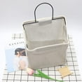 thumbnail image 4 of 2 Pcs Wall Hanging Storage Bag, Cotton and Linen Waterproof Closet Storage Bag, Over The Door Hanging Storage Organizer, for Bedroom, Bathroom, Hallway, Entryway(Grey, 4 of 7