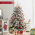 thumbnail image 4 of Costway 6 FT Pre-Lit Christmas Tree Snow Flocked Hinged Xmas Decoration with 350 Lights, 4 of 10