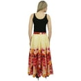 thumbnail image 3 of Bimba Women's Cotton Floral Printed Skirt Elastic Waist Maxi Summer Skirts-S, 3 of 5