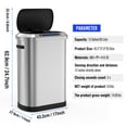 thumbnail image 2 of Holaki 13.2Gallon 50L Stainless Steel Smart Trash Can with Motion Sensor Super Quiet Lid and 30 Garbage Bags, Perfect for Kitchen,Home,Office, 2 of 24