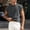 Dark Gray, variant on Mens Crop Vest Top Cap Sleeve Oversized Shirt Gym Tank Tops Cropped T Shirts Washed Cotton Crewneck Loose Pullover Tee Light Blue