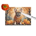 thumbnail image 4 of Carolines Treasures DAC1046LCB 15 x 12 in. Unisex Fawn French Bulldog Fall Glass Cutting Board - Large, 4 of 5