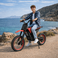thumbnail image 4 of EVOKUN Q1 Electric Dirt Bike, 4000W Motor, 43.7 MPH with 48V 30Ah Removable Battery, 55-Mile Range, Full Suspension, Hydraulic Brakes, Mountain Off-Road Motorcycle for Teens Adults, 4 of 13