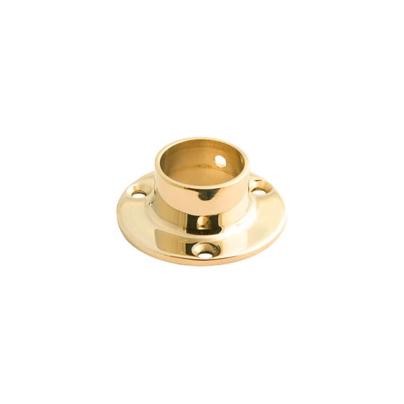 Lavi Industries Flange Wall for 1"" Tubing Polished Brass