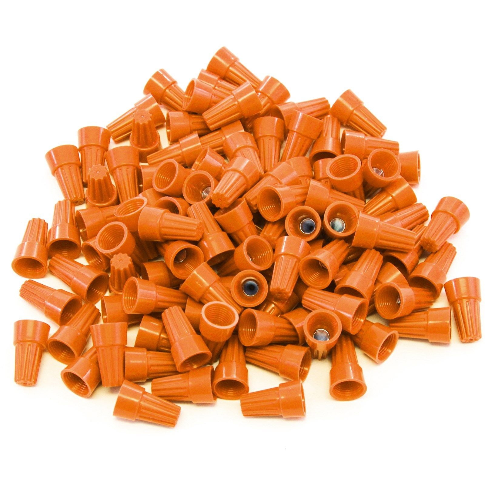 100 pcs Orange Screw on Wire Connectors Twist-On Easy Screw Pack