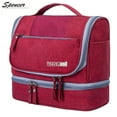 thumbnail image 2 of Spencer Waterproof Hanging Travel Cosmetics Toiletry Bag Mildew proof Makeup Organizer Wash Bag Dop Kit for Women and Men for Vacation, Outdoor, Bathroom Organizer "Red", 2 of 7