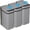 Grey, variant on 3 PACK - Bathroom Garbage Can with a Lid - 2.5 Gallon Automatic Trash Cans | Bedroom, Office - Small Smart Trash Can Touchless - Plastic, Narrow, Auto Open - Motion Sensor Trash can Bathroom