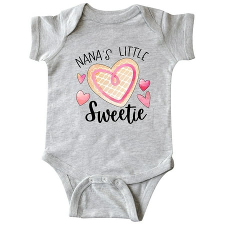 

Inktastic Nana s Little Sweetie with Pink Heart Cookie Gift Baby Boy or Baby Girl Bodysuit