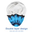 thumbnail image 4 of Shower Caps,Blue Tie Dye Spiral Pattern Waterproof Shower Cap for Women 4 Pieces,Double Reusable Hair Cover for Shower PEVA Elastic Stretch Hem, 4 of 7