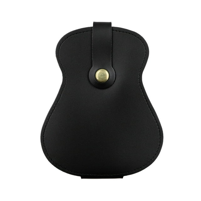 Dsscvnef Guitar Pick Holder Storage Bag Custom Name Engraved 18 Slot Guitar Shaped Picks for Musicians Accessories