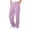 Purple, variant on CPNG Girls Wide Leg Sweatpants Solid Color Elastic High Waist Baggy Casual Pants Loose Street Style Jogger Pants