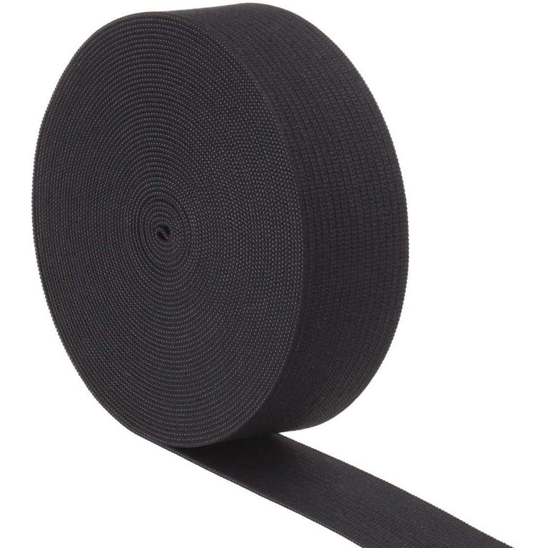 Parts Express 1-inch By 10 Yards Black Knit Heavy Stretch High Elasticity  Elastic Band