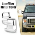 thumbnail image 2 of Pair New Exterior Full Rear View Mirror Housing Door Wing Mirror Covering Cap for Ford F-250 2008-2016 Silver Tone, 2 of 6