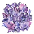thumbnail image 1 of Set de stickers OBUJOPAL de 40 piezas, mariposas moradas, 4 x 5 cm, 1 of 5