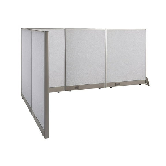 GOF L-shaped Freestanding Office Partition, Room Divider, Privacy Screen, Workstation Cubicle (72”D x 108”W x 48”H)
