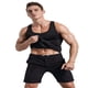 thumbnail image 4 of EeaseMX Chaleco adelgazante transpirable y cómodo, camiseta de compresión muscular para entrenamiento de cintura, corsé moldeador de fitness para hombre, talla L (negro), 4 of 8