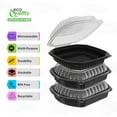 thumbnail image 2 of EcoQuality 38oz Black Hinged Takeout Containers with Clear Lids 9x9x3 Inch Food Storage Clamshell for Meal Prep, Restaurant, Catering, and Takeout Packaging (20), 2 of 8