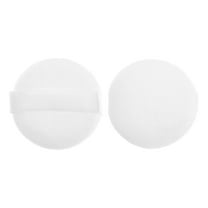 Unique Bargains 1 Pc Round Makeup Powder Puff for Travel Dressing Tables 1.38"x0.28" White Fleece