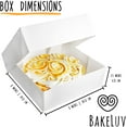 thumbnail image 3 of 8x8x2.5 Bakery Boxes with Window | White, 25 PCS | 8x8 Cookie Boxes 8x8 Cake Box, 8 Inch Bakery Boxes for Cinnamon Rolls, Treat Boxes, Dessert Boxes, Auto Pop Up, 3 of 4