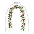 thumbnail image 3 of Miwamany Artificial Christmas Garland with Berries and Leaves, 39 inch Flexible Vine String for Fireplace Mantel Decor, Holiday Home Stair Wreath Decoration, 3 of 6