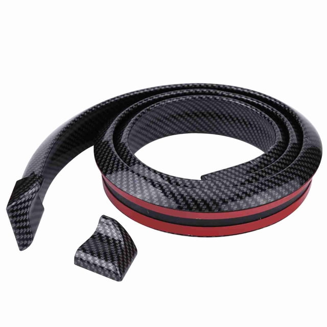 Exterior Trasero para Coche, 1,5 m/4,9 Pies de Fibra de Carbono de Goma Suave Para Coche, Maletero Trasero para Techo, Para Ala, Pegatina para Labios