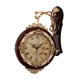 thumbnail image 4 of Reloj de pared de doble cara, decorativo, redondo, silencioso, funciona con pilas, estilo rústico. Marrón, 4 of 9
