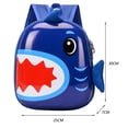 thumbnail image 4 of Bolso Mochila de tiburón de dibujos animados para niños Mochila escolar para niños de jardín de infantes (Azul), 4 of 6