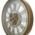 thumbnail image 2 of Yosemite Home Decor 31.5" Modern Pewter Metal Gear Clock in Gold, 2 of 5