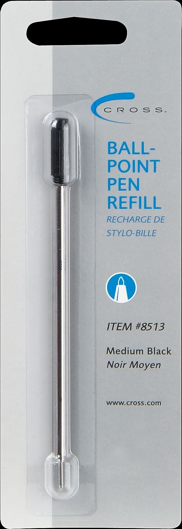 BLACK FINE 10 #8514 CROSS Ballpoint Pen Refills AUTHENTIC 
