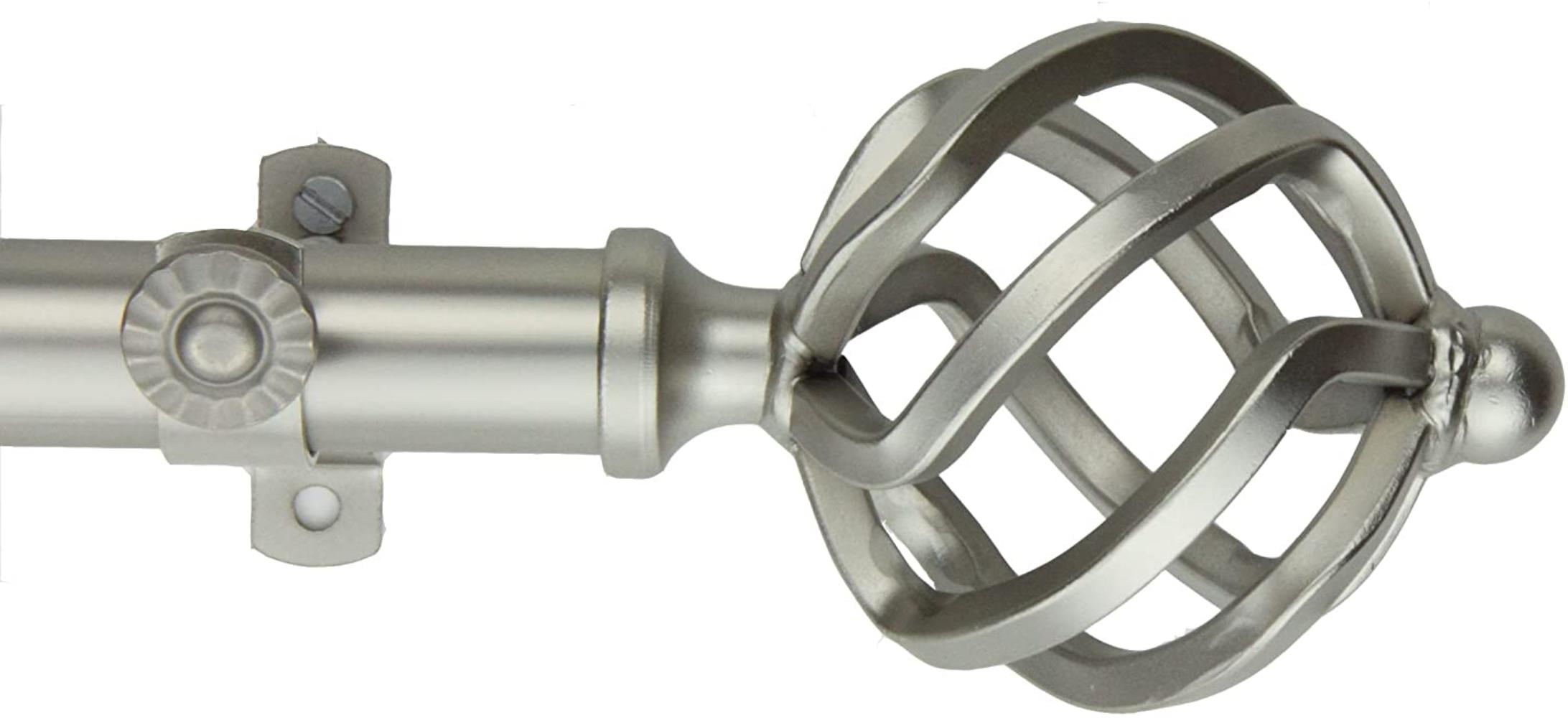 Modern Twist Curtain Rod And Hardware Set Size 66 1 W Finish Satin Nickel One 3 4 Inch Diameter High Quality Steel Telescoping Pole Extends 66 1 By Brand Rod Desyne Walmart Com Walmart Com