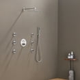 thumbnail image 2 of CASAINC Wall Mounted Stainless Steel Shower Head Thermostatic Dual Shower Faucet in Brushed Nickel, 2 of 11