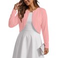 thumbnail image 6 of Gleelist Plus Size Cropped Cardigan Bolero Shrug Open Front Long sleeve Lightweight Cardigan Sweaters For Women XL-5XL, 6 of 7