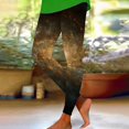 thumbnail image 5 of Endives Women's Legging High Waisted Milky Way Print Stretchy Yoga Legging Workout Pants Casual Daily Wear Gold, 5 of 7