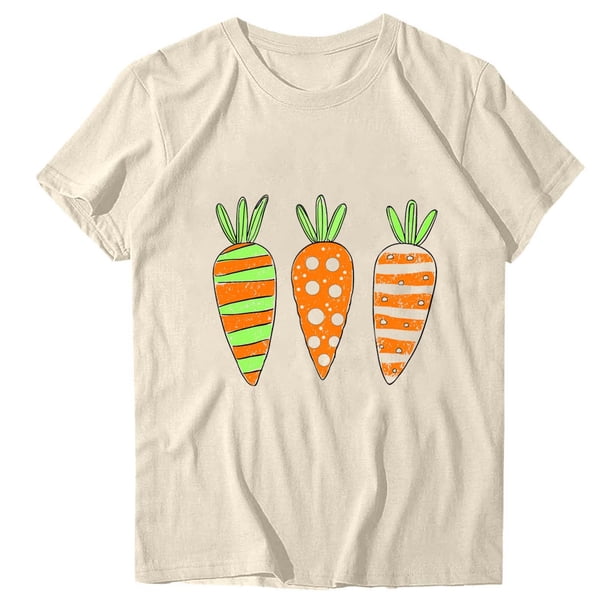 Camisetas de Manga Larga de las Mujeres con Estampado de Pascua, Cuello Redondo Suelto Casual Top para el Uso Diario de Primavera