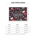 thumbnail image 5 of Honeii Merry Christmas print throw blanket, crafted from cozy cotton flannel, offers versatile home decor as a bedding suitable for all seasons.-, 5 of 6