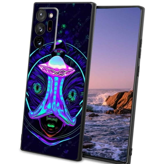 Compatible with Samsung Galaxy Note 20 Ultra 5G Phone Case, Psychedelic-Trippy-Alien-Art-Visuals-Colours02 Case Men Women, Flexible Silicone Shockproof Case for Samsung Galaxy Note 20 Ultra 5G