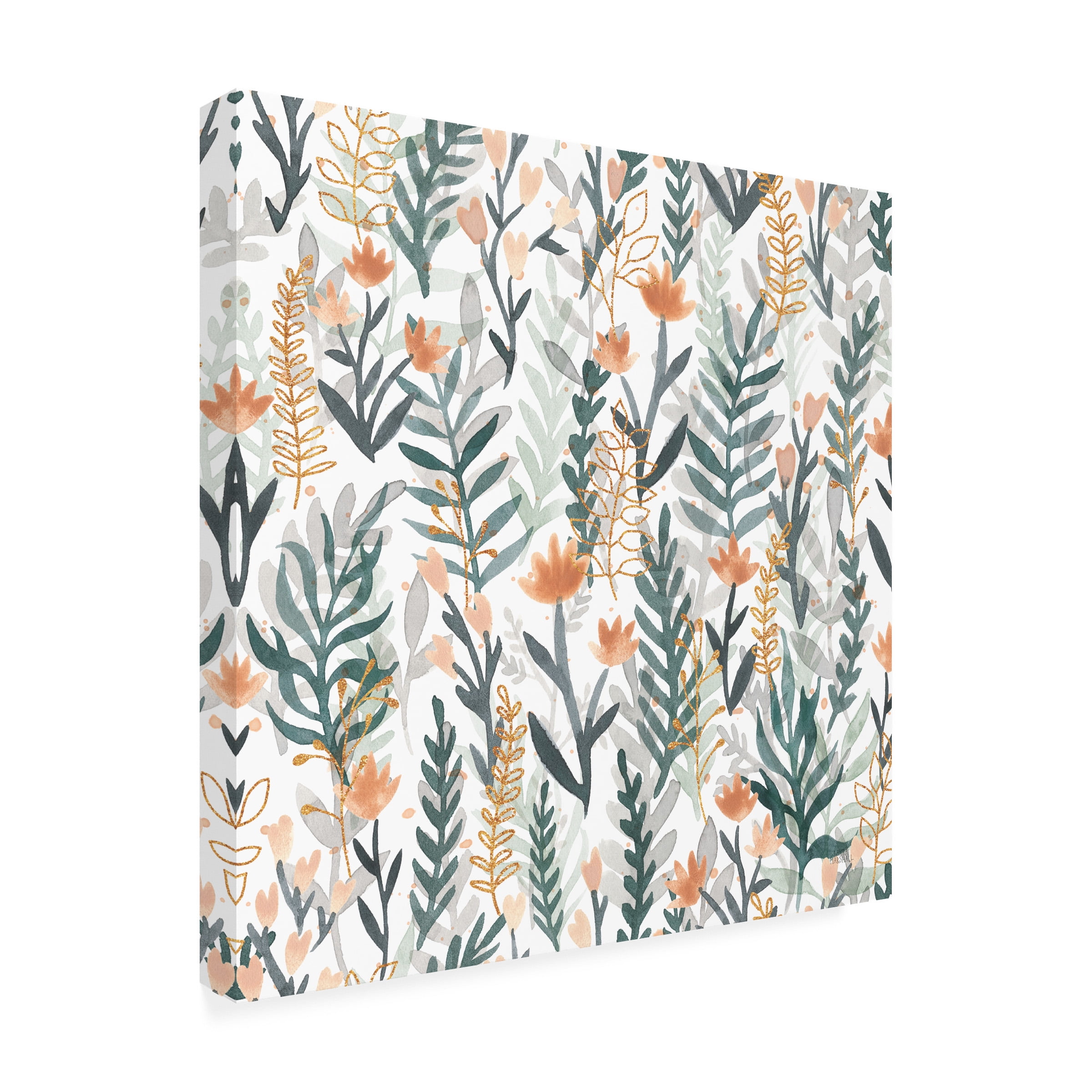 Laura Marshall 'Spring Blooms Pattern I' Canvas Art