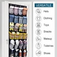 thumbnail image 4 of 28 Large Mesh Pockets Over The Door Shoe Rack, Hanging Shoe Organizer for Closet Hanging Shoe Rack Holder Hanger, Black, 4 of 5