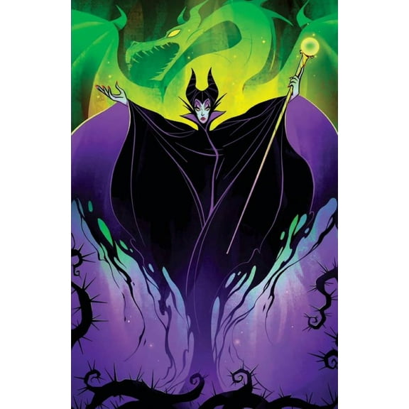 Diamond Painting Kits for Adults&Kids DIY 5D Maleficent Art Diamond Art Paint with Round Diamond Dots Full Drill Gem Diamond Art Kits for Home Wall Decor Gifts(12x16inch)